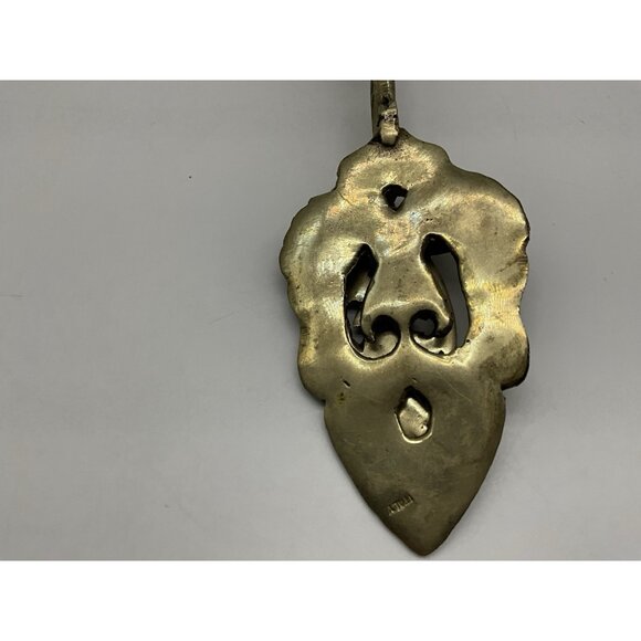 Montagnani Vintage Italian Ornate Brass Serving Pieces Set of 3 Collectible - Picture 13 of 16